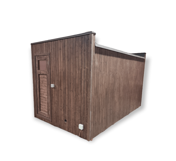 Modern sauna brown 4 m 4